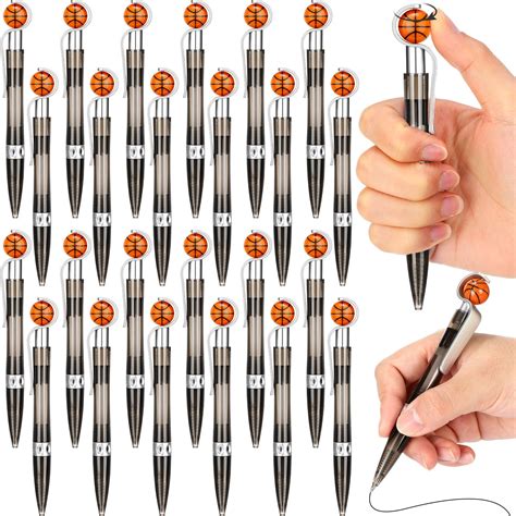 Zhanmai 24 Pcs Novelty Basketball Pens Sports Ballpoint Pens Basketball ...