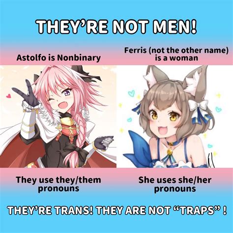 Astolfo and Ferris are NOT Men | Transgender comic, Really funny memes ...