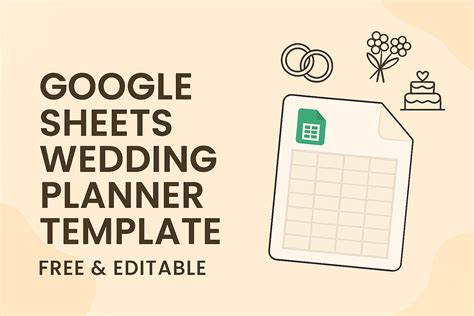 Google Sheets Wedding Planner Template | Free Editable Planning Tool ...