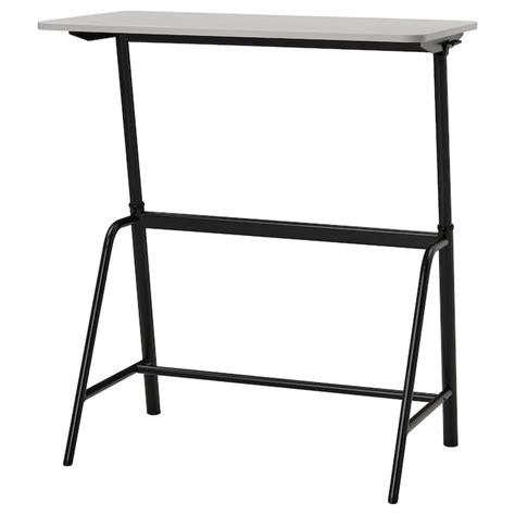 GLADHÖJDEN desk sit/stand, light grey/anthracite, 100x60 cm (393/8x235 ...