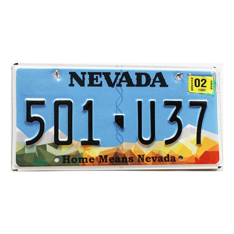 2025 Nevada License Plate #501U37 | New Design Plates