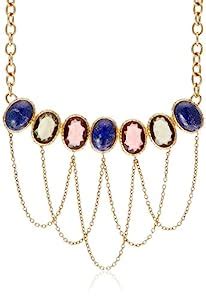 Isharya Gold Plated Choker Necklace for Women (Blue) (N1231-02-425 ...