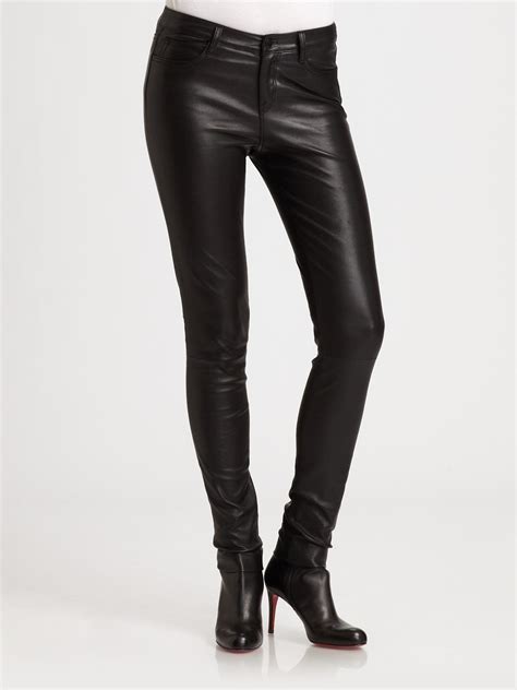 Vince Leather Pants in Black - Lyst