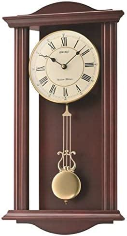 SEIKO Pendulum Clock (71.5 cm x 30 cm x 11.2 cm, Brown, QXH107BN)(Oak ...
