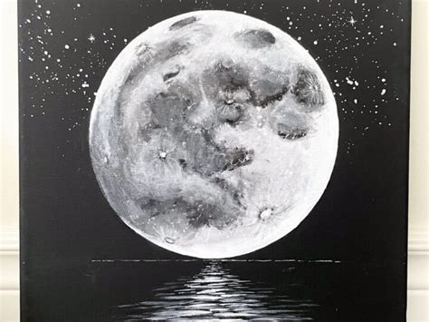 Realistic Moon Painting