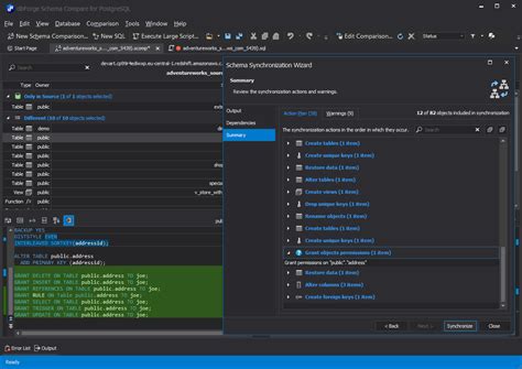 Schema Compare 的图像结果