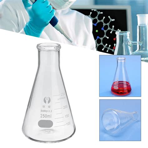 : 50ml, 100ml, 250ml Conical Erlenmeyer Flask - Borosilicate Glass ...