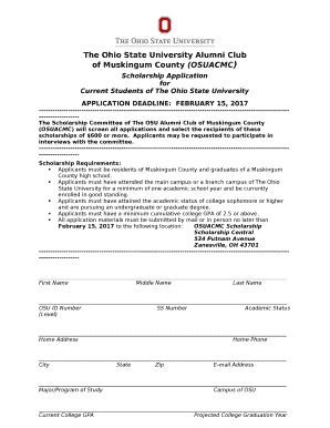 The Ohio State University Alumni Club Doc Template | pdfFiller