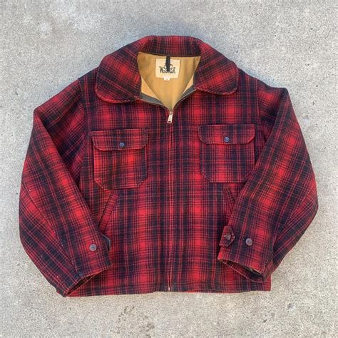 VINTAGE WOOLRICH Hunting Jacket Wool Mackinaw... - Depop