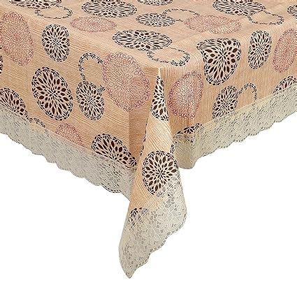 Kuber Industries Polyvinyl Chloride Floral Print Pvc Rectangular Table ...