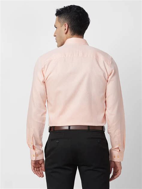 Raymond Men Orange Structure Regular Fit Cotton Shirt – MyRaymond