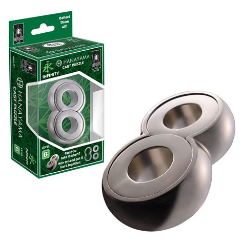 Buy BePuzzled Hanayama Infinity Metal-Cast Level 6 Brain Teaser Puzzle ...