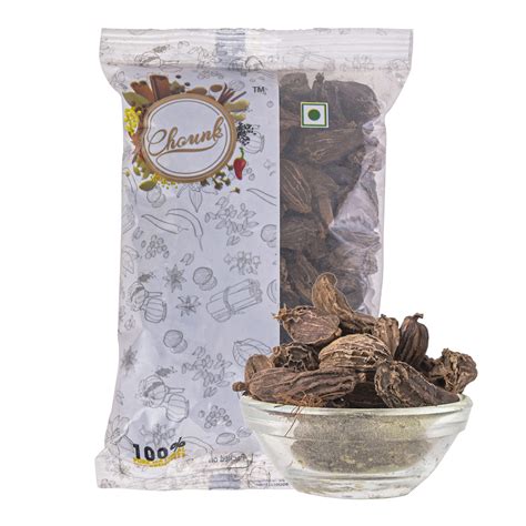 Chounk Black Large Cardamom | Badi Elaichi | Preservative Free | Sabut ...