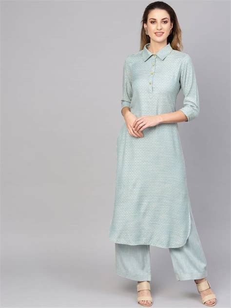 AKS Women Woven Design Pathani Kurta - Buy AKS Women Woven Design ...