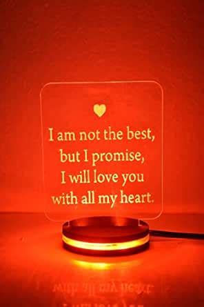 Buy MJ I AM NOT Best Feeling Night LED LEMP 3D Optical Illusion Acrylic ...