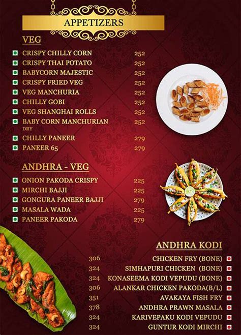 Menu at Flavours - The Restaurant of Jubilee Ridge, Hyderabad, Plot No ...