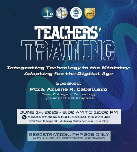 TEACHERS TRAINING 2025 | Integrating Technology in the Ministry ...