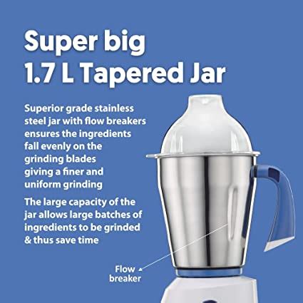 Preethi Blue Leaf Gold MG 150 Mixer Grinder 750 watt, 3 Jars, White ...