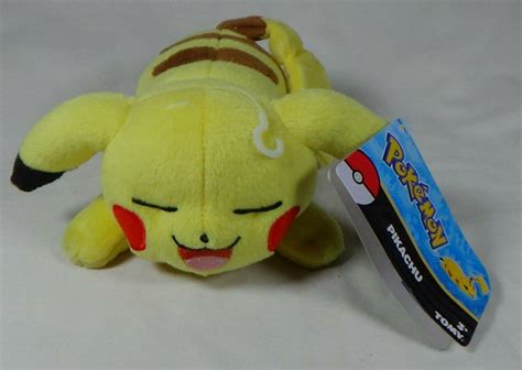 Tomy Pokemon Sleeping Pikachu Plush Stuffed Animal 9" Long | #3875880104