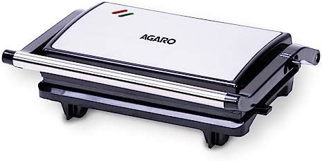 Nova NGS 2449 1000 Watt Panini Sandwich Grill Maker (Black/Grey), Plate ...