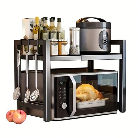 1pc Adjustable Thickened Kitchen Storage Rack - Multi-Tier Expandable ...