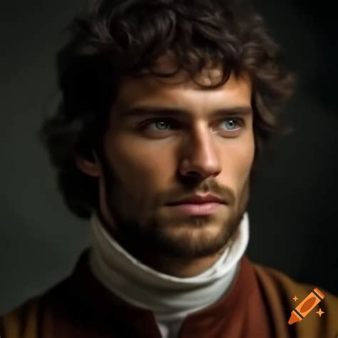 16-year-old handsome man in Renaissance attire resembling Romeo on Craiyon