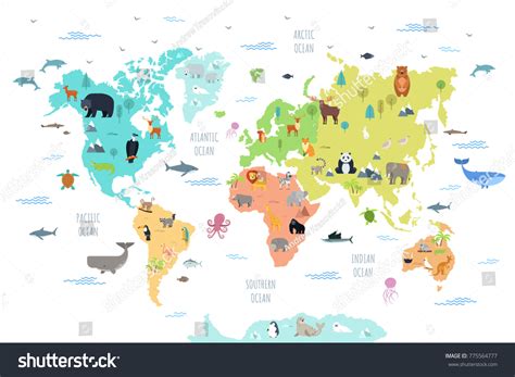 World Map of Animals 的图像结果