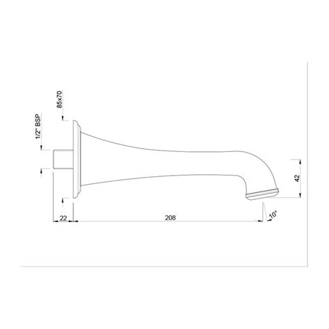 Jaquar Wall Mounted Spout Queens Prime SPJ-BLM-7429PM - Black Matt ...