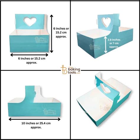 Blue Hamper Box with Heart Handle (Pack of 10) | Gift Box