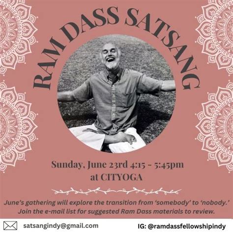 Ram Dass Satsang - Indianapolis with Haley, 2442 Central Ave ...
