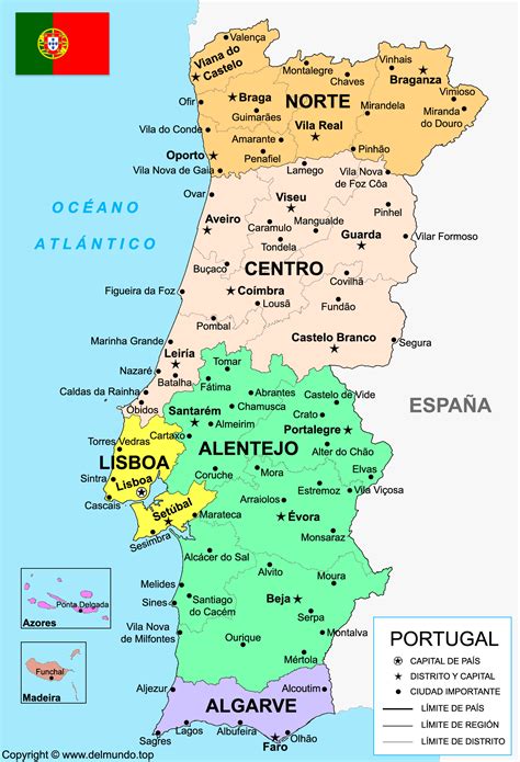 Printable Map Of Portugal