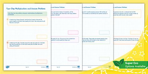 👉 LKS2 Two-Step Multiplication and Division Problems