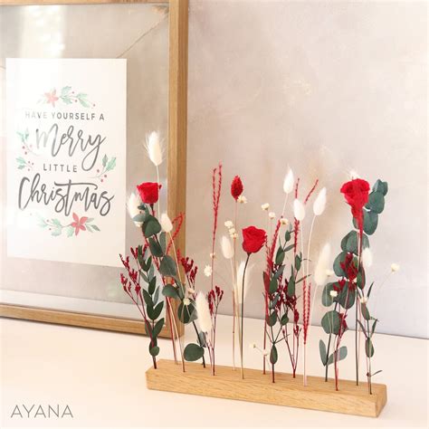 Noble Wooden Bar ANDALOUSIE Dried and Preserved Flower Decoration ...