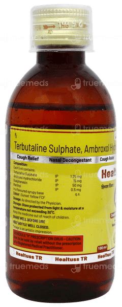 Healtuss Tr Syrup 100 Ml - Uses, Side Effects, Dosage, Price | Truemeds