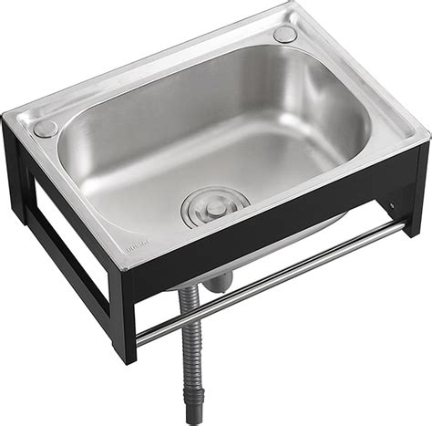 Kitchen Sink With Stand, Wall Mounted, Utility, Small Single Bowl ...