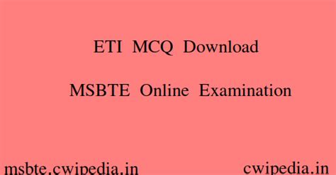 ETI 22618 MCQ pdf Download I Scheme MSBTE