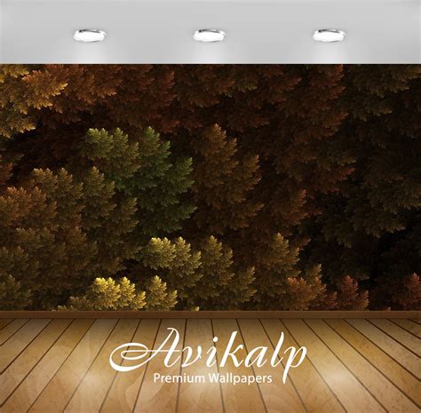 Avikalp Exclusive Awi4341 Fractal Autumn Trees Full HD Wallpapers for ...