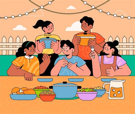 Potluck cartoon Images - Free Download on Freepik