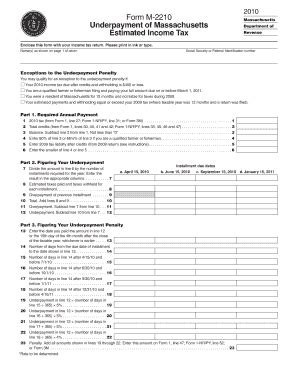 Massachusetts Form M-2210 - Fill Out, Sign & Share Online | pdfFiller