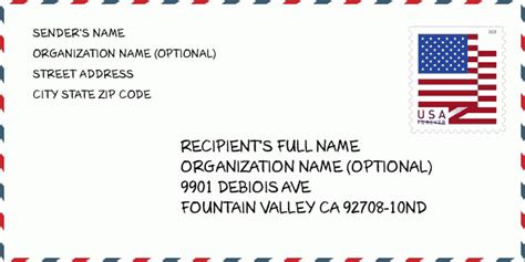 City: FOUNTAIN VALLEY, CA | California United States ZIP Code 5 Plus 4 ️