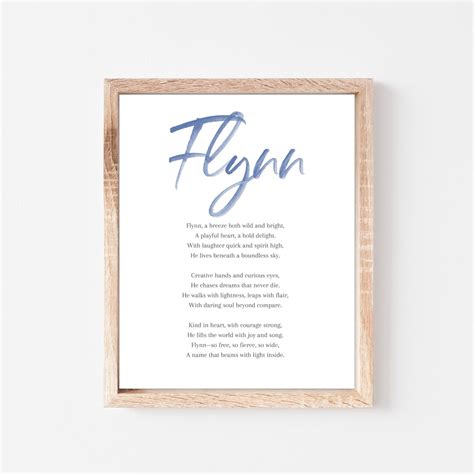 Flynn Baby Name Meaning Poem Baby Names Nursery Sign Boy Names ...