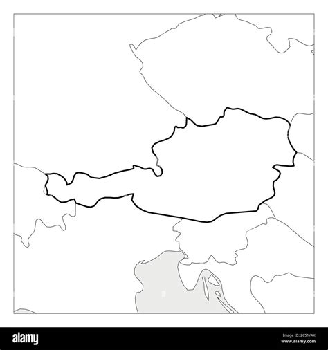 Map of Austria black thick outline highlighted with neighbor countries Stock Vector Image & Art ...