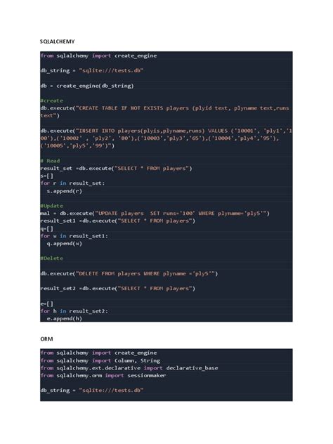 Image result for SQLAlchemy Example