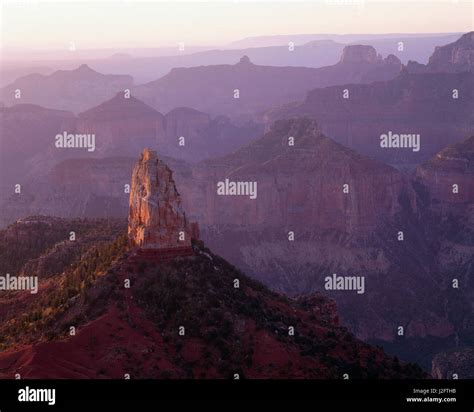 USA, Arizona, Grand Canyon National Park, North Rim, Mount Hayden and ...