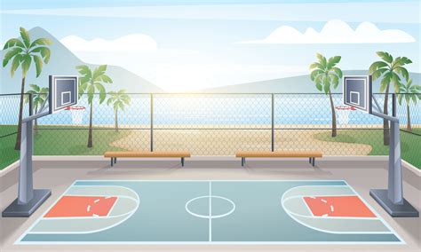 Basketball Court Cartoon 的图像结果