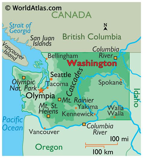Printable Map Of Washington State