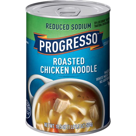 Progresso Soup Reduced Sodium Roasted Chicken Noodle Soup 18.5 oz Can ...