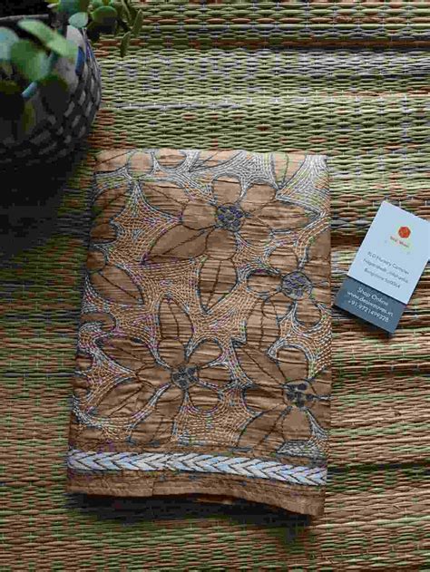 Kantha Stitch Stole I Kantha Silk Stoles I Desi Weaves I Buy Online I