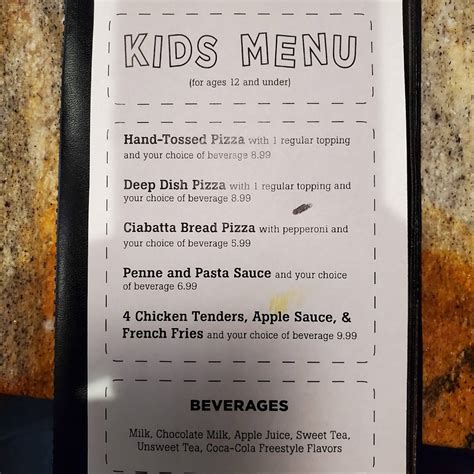 Menu at Buck's Pizza pizzeria, Clearfield