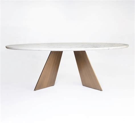 Buy Bootsy Marble 8 Seater Dining Table with Iron - Brass Online